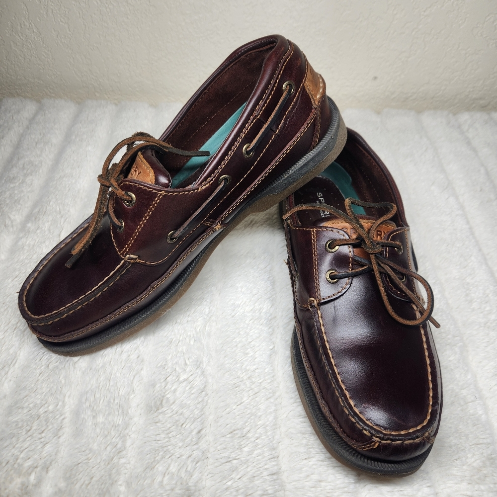 Sperry Topsider 0764027 Men's Mako Canoe Moc 2 Eye Boat Shoe Amaretto